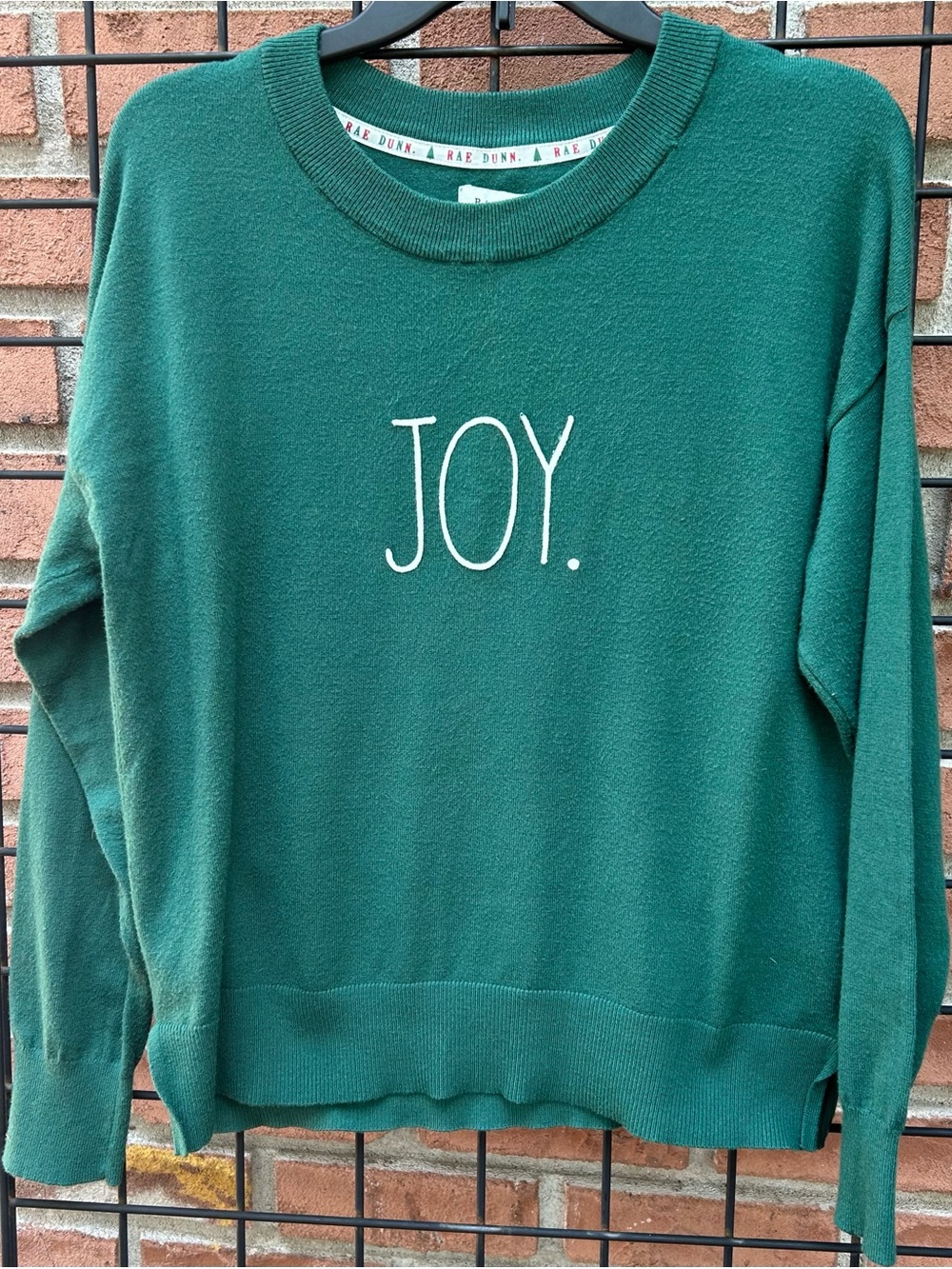 Rae Dunn Green "JOY." Crewneck Sweatshirt